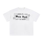 Work Hard Abstract Graphic Tee-INNBLAC Fashion Apparel