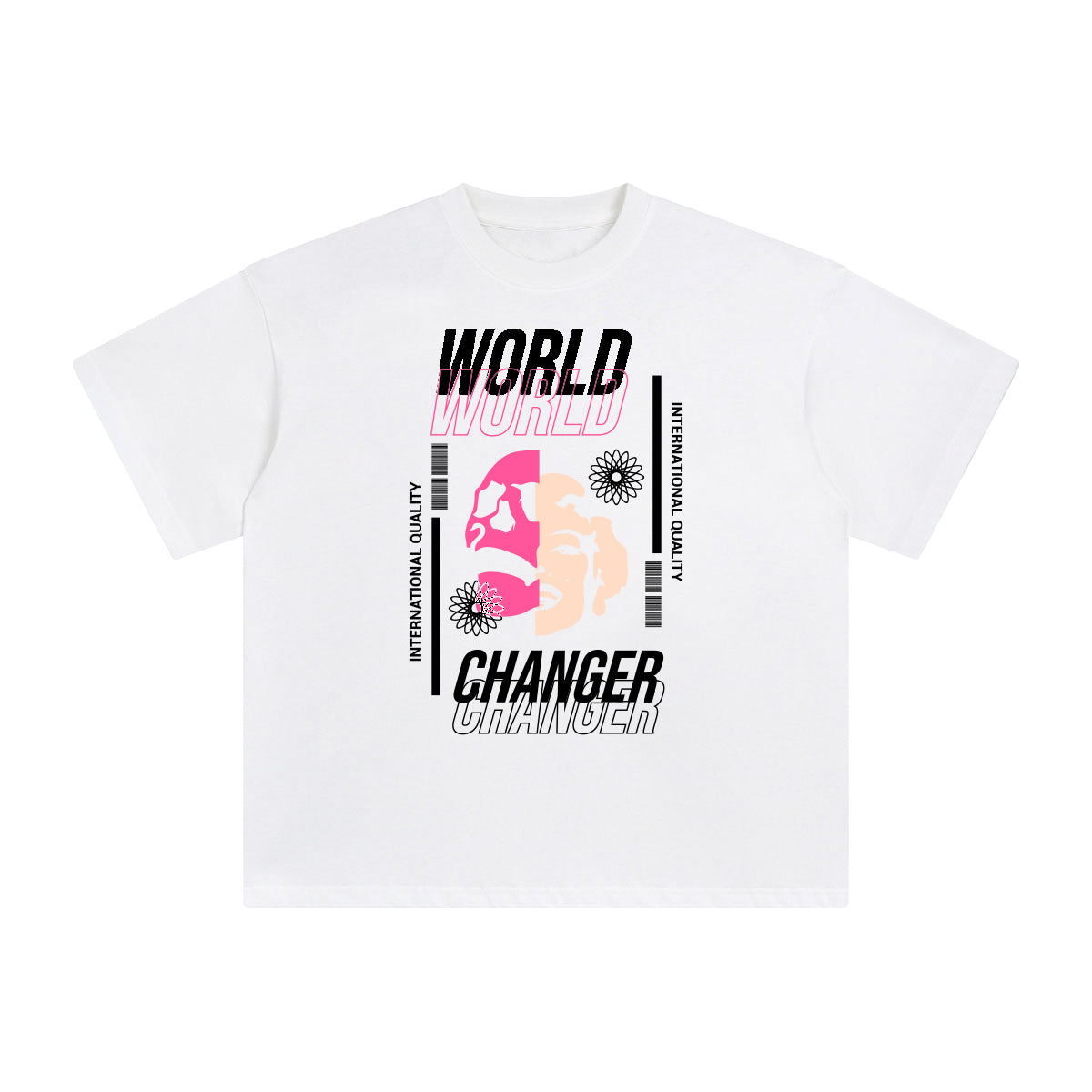 World Changer Abstract Graphic Tee-INNBLAC Fashion Apparel