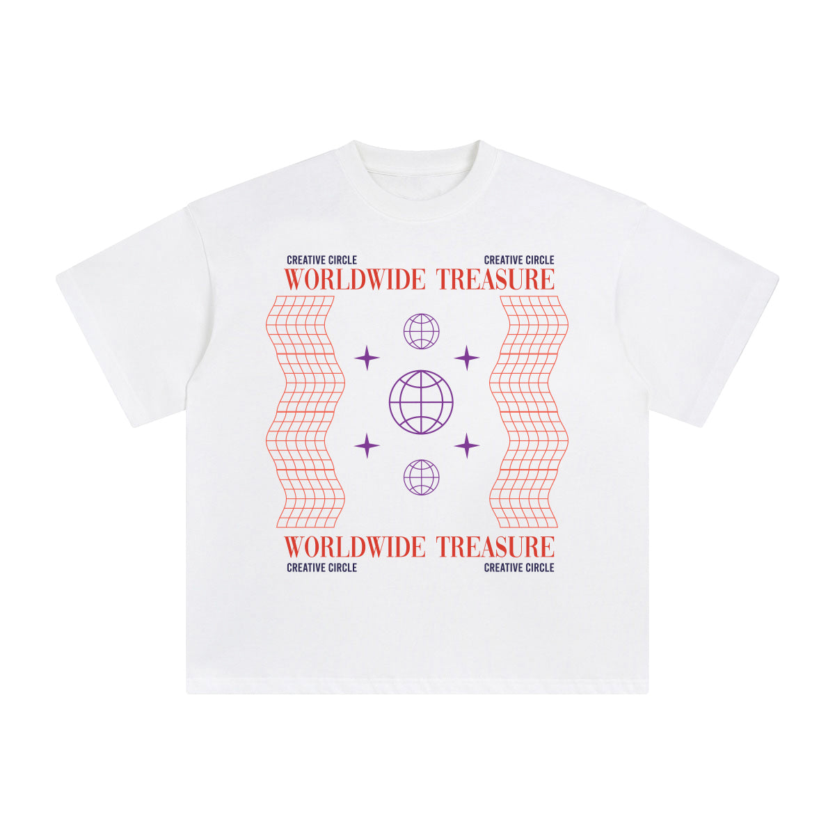 Worldwide Treassure Abstract Graphic Tee-INNBLAC Fashion Apparel