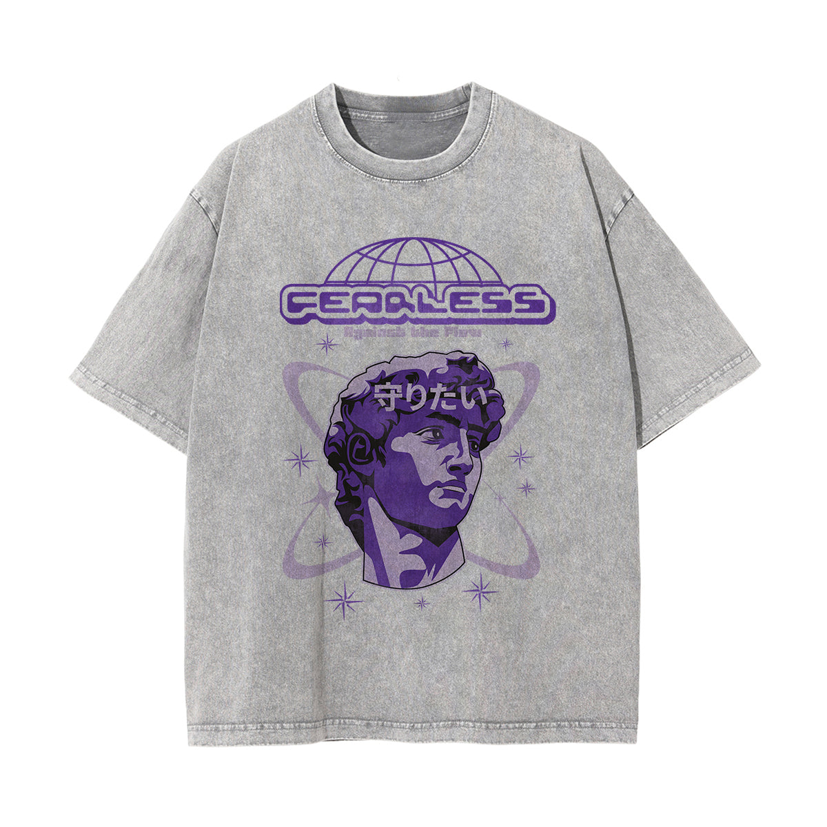 Y2K Japanese Graphic Washed Tee-INNBLAC Fashion Apparel