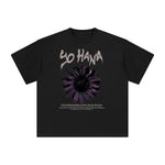 YOHANA Flower & Slogan Graphic Tee-INNBLAC Fashion Apparel