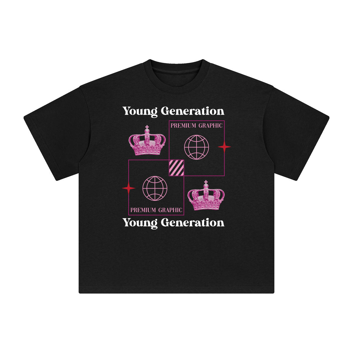 Young Generation Abstract Graphic Tee-INNBLAC Fashion Apparel