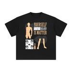 Yourself is Matter Abstract Graphic Tee-INNBLAC Fashion Apparel