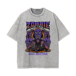 Zombie Attack Graphic Washed Tee-INNBLAC Fashion Apparel
