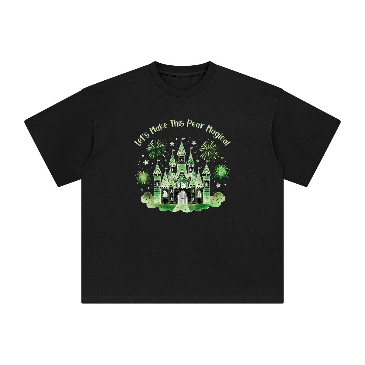 Magical Pear Castle Graphic Tee-INNBLAC Fashion Apparel
