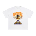 Jungle Fall Cartoon Lion Graphic Tee-INNBLAC Fashion Apparel