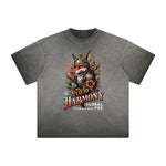 Camiseta con estampado de vacaciones de verano de peso pesado