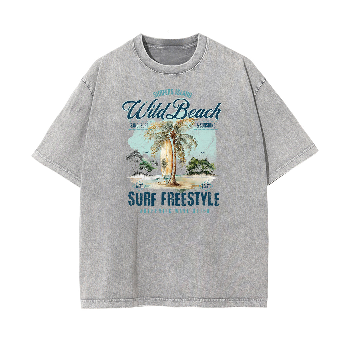 Faded Cotton Summer Vacation Graphic Tee