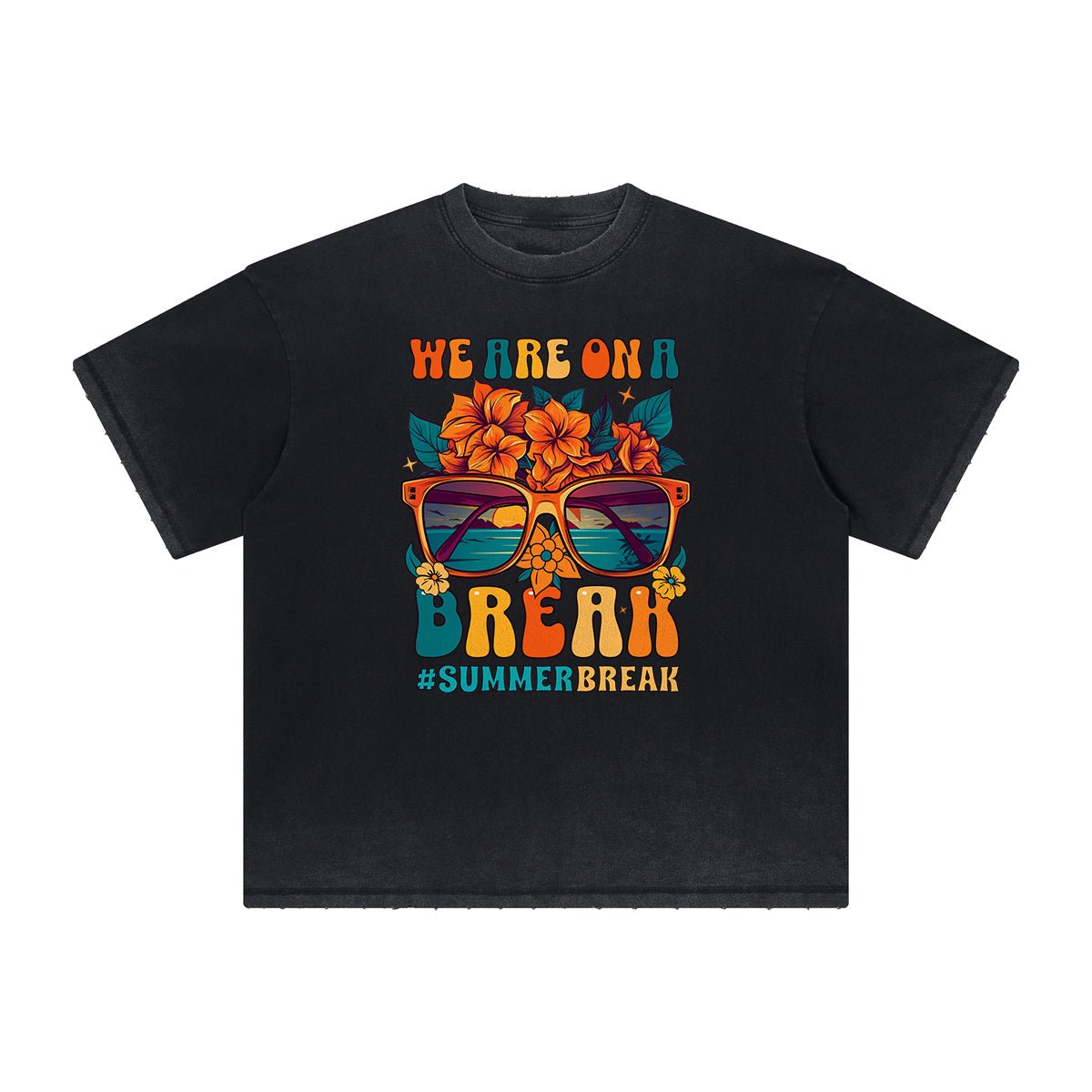 Distressed Faded Summer Vacation Graphic Tee