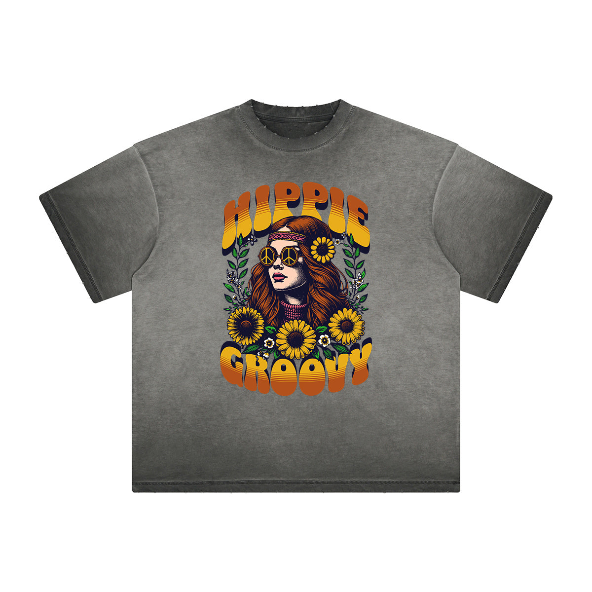 Camiseta con estampado de vacaciones de verano de peso pesado