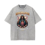 Camiseta con estampado de flores de algodón lavado