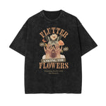Washed Faded Blossom Pattern Tee