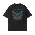 Washed Faded Blossom Pattern Tee