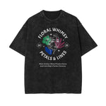 Washed Faded Blossom Pattern Tee
