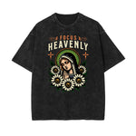 Washed Faded Blossom Pattern Tee