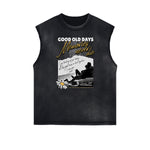 Frayed Edge Blossom Graphic Muscle Tank