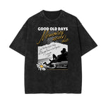 Washed Faded Blossom Pattern Tee