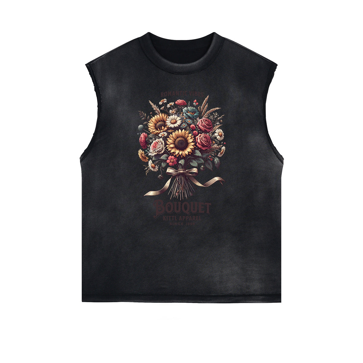 Frayed Edge Blossom Graphic Muscle Tank