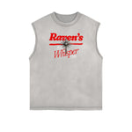 Camiseta sin mangas con estampado artístico abstracto