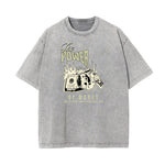 Abstract Artistic Stone Wash Graphic Tee