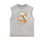 Camiseta sin mangas con estampado artístico abstracto