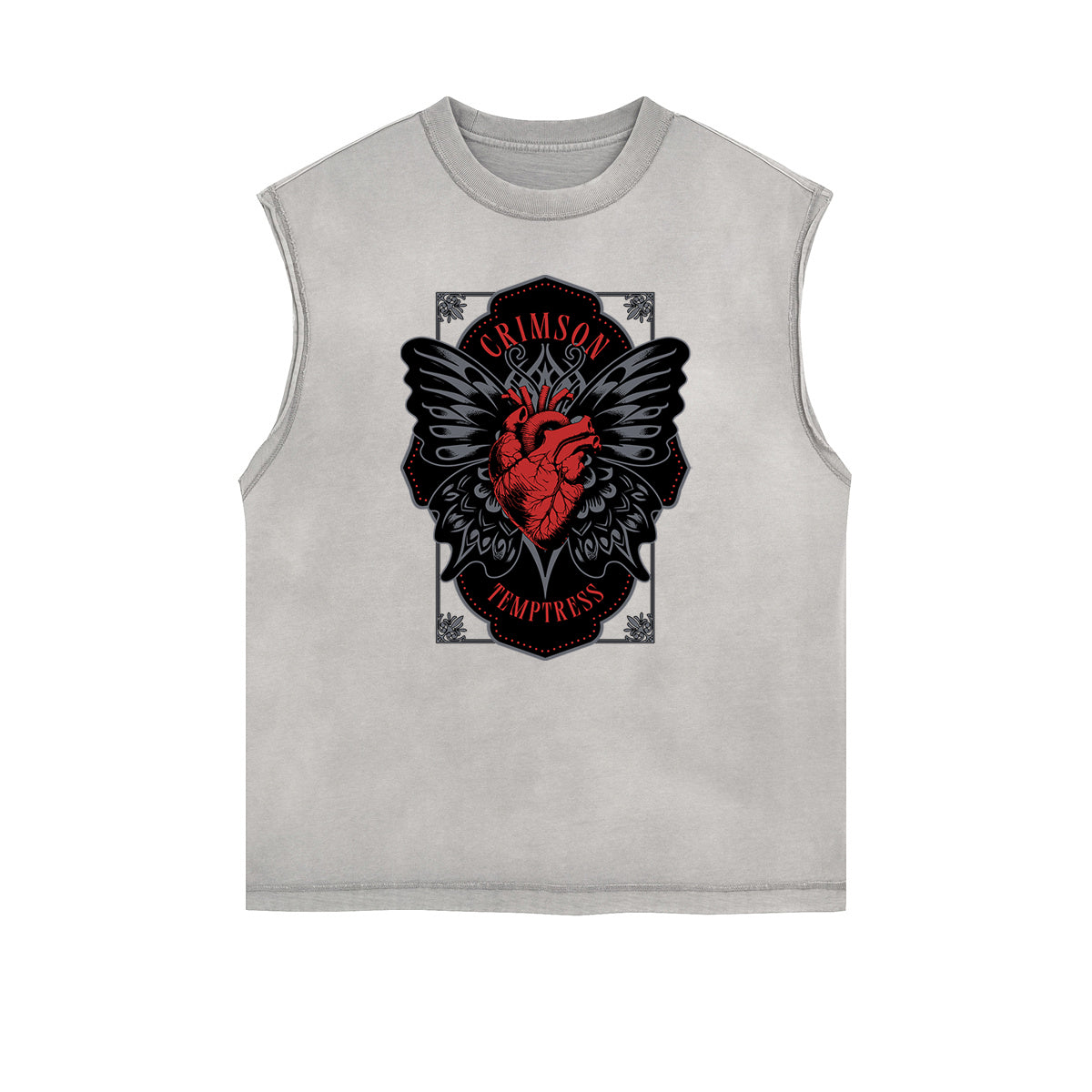 Camiseta sin mangas con estampado artístico abstracto