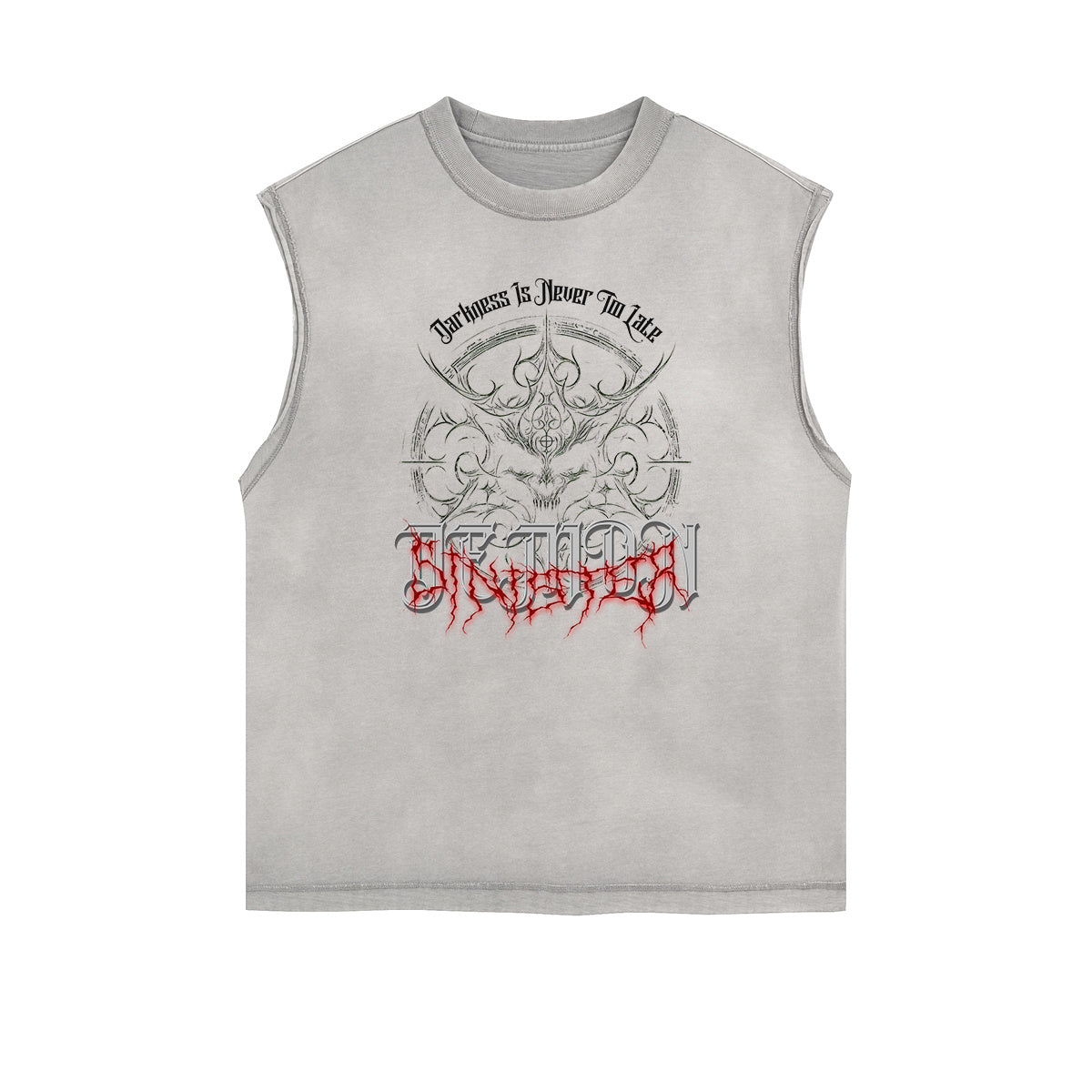 Camiseta sin mangas con estampado artístico abstracto