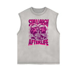 Camiseta sin mangas con estampado artístico abstracto