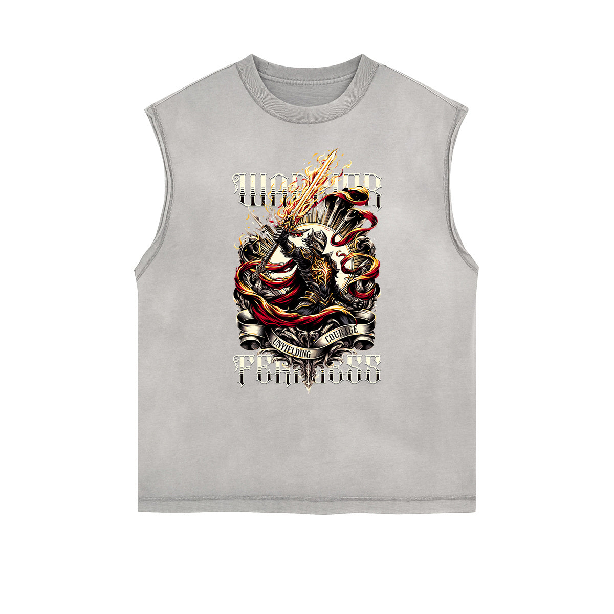 Camiseta sin mangas con estampado artístico abstracto