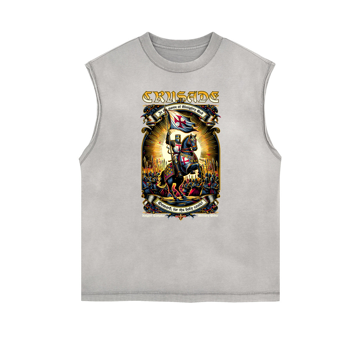 Camiseta sin mangas con estampado artístico abstracto