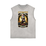 Camiseta sin mangas con estampado artístico abstracto