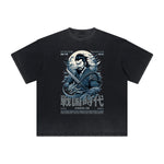 Camiseta con estampado ukiyo japonés de peso pesado