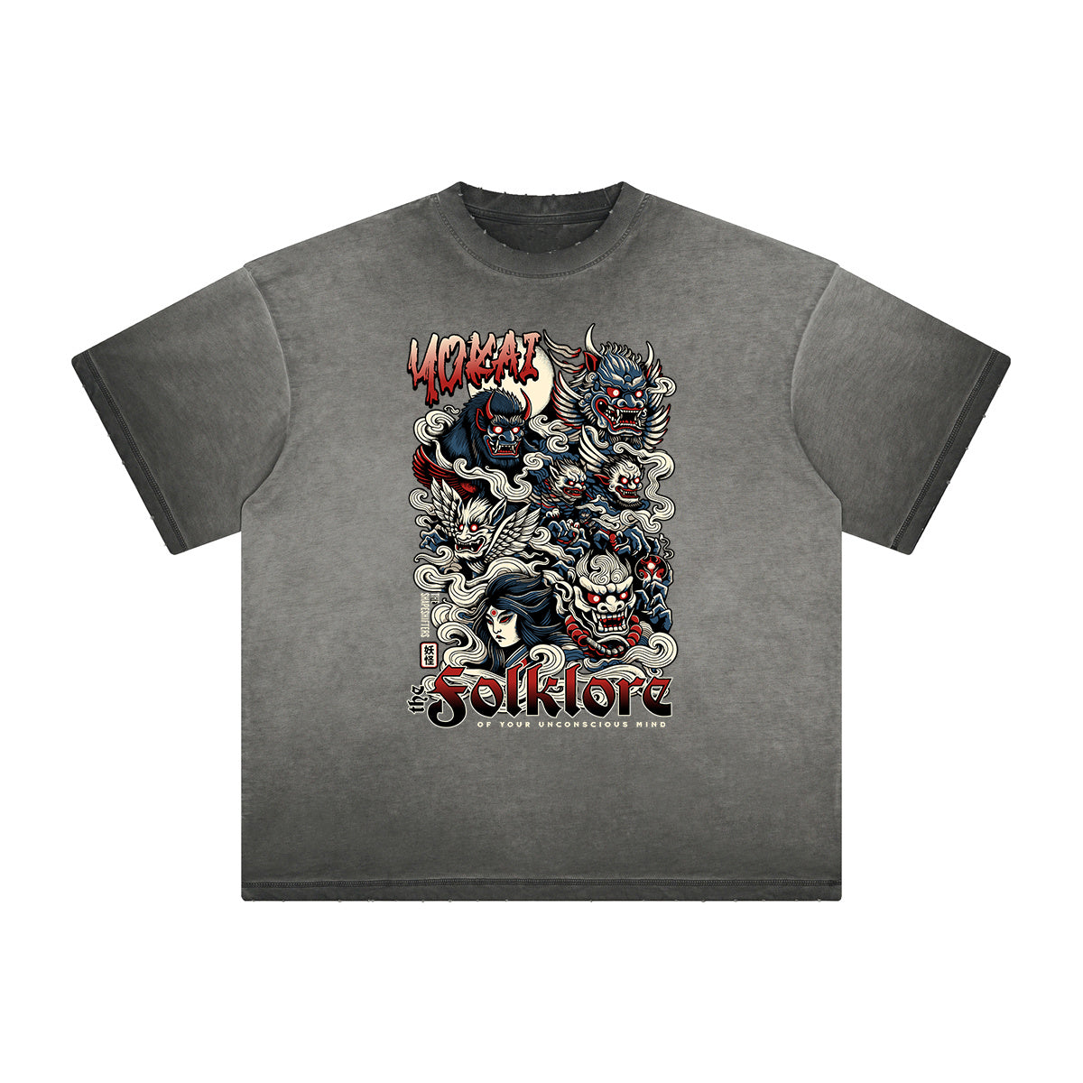 Distressed Faded Japanese Ukiyo Graphic Tee