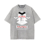 Stone Wash Gothic Style Graphic Tee
