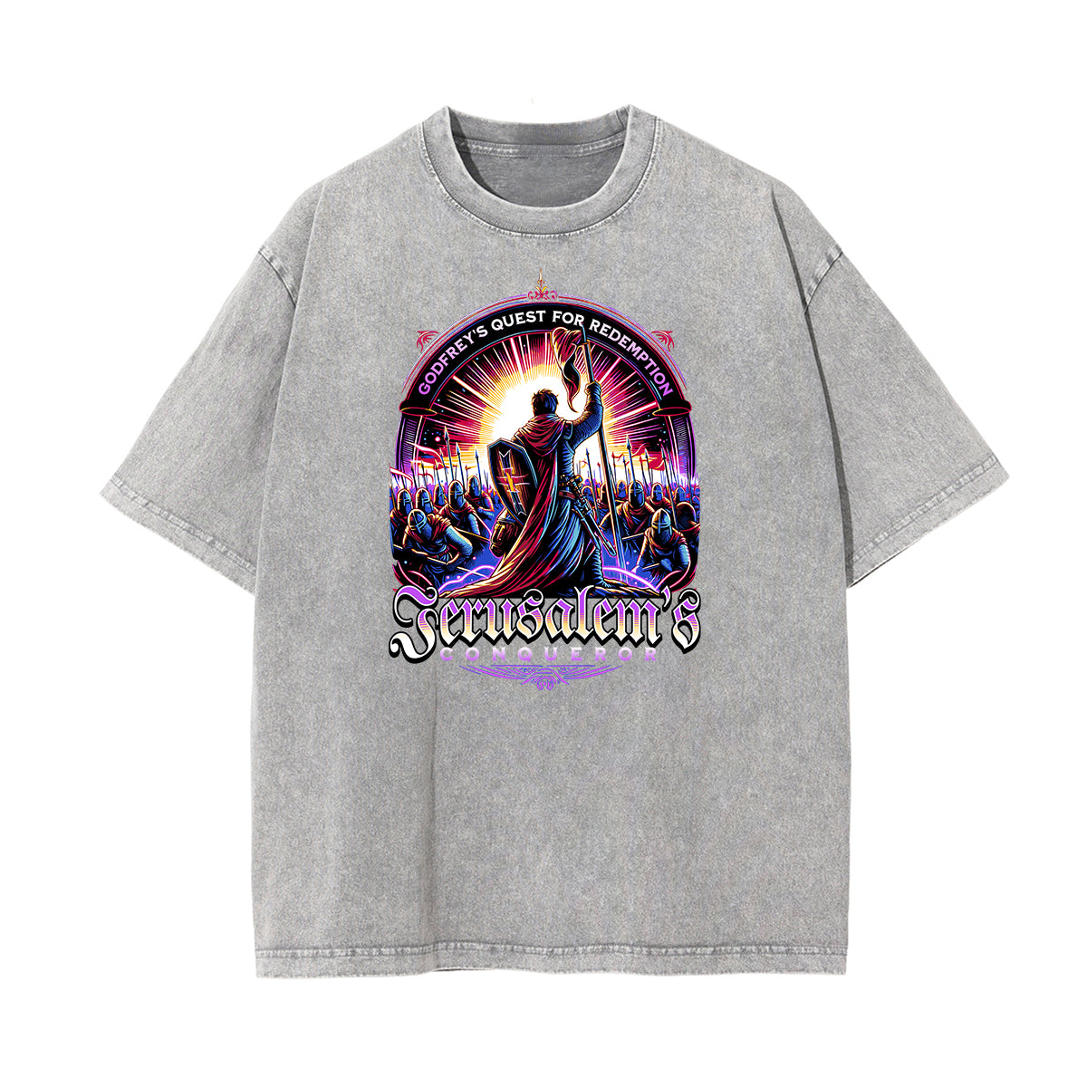 Washed Crusades Graphic Cotton Tee