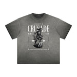Vintage Frayed Crusades Pattern Tee