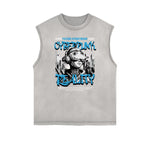 Tanque gráfico de ciencia ficción y futurismo con bordes deshilachados