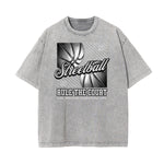 Camiseta gráfica de moda urbana con lavado de piedra