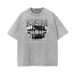 Camiseta gráfica de moda urbana con lavado de piedra