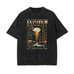 Camiseta de algodón con estampado gráfico de moda urbana lavada