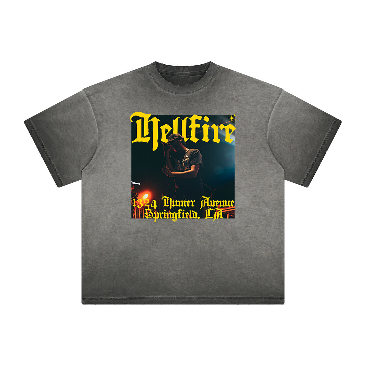 Vintage Frayed Street Fashion Pattern Tee