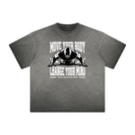 Vintage Frayed Fitness Pattern Tee