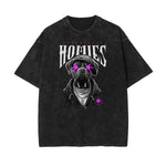 Washed Graffiti Style Graphic Cotton Tee