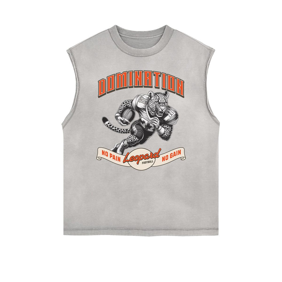 Camiseta sin mangas con estampado desgastado de estilo deportivo retro