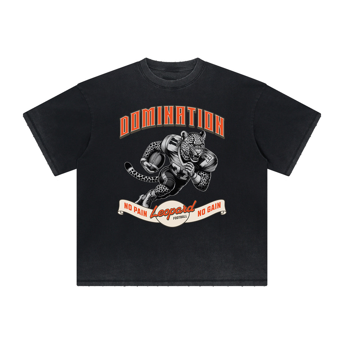 Camiseta deportiva retro con estampado deshilachado vintage