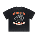 Camiseta deportiva retro con estampado deshilachado vintage