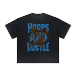 Camiseta gráfica gruesa con estilo grafiti descolorido