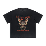 Vintage Frayed Asian Style Pattern Tee