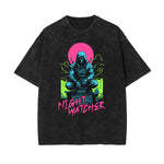 Washed Asian Style Graphic Cotton Tee