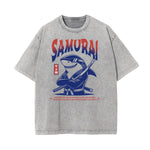 Stone Wash Asian Style Pattern T Shirt